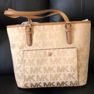 Micheal Kors Jet Set Tote Bag Medium Camel